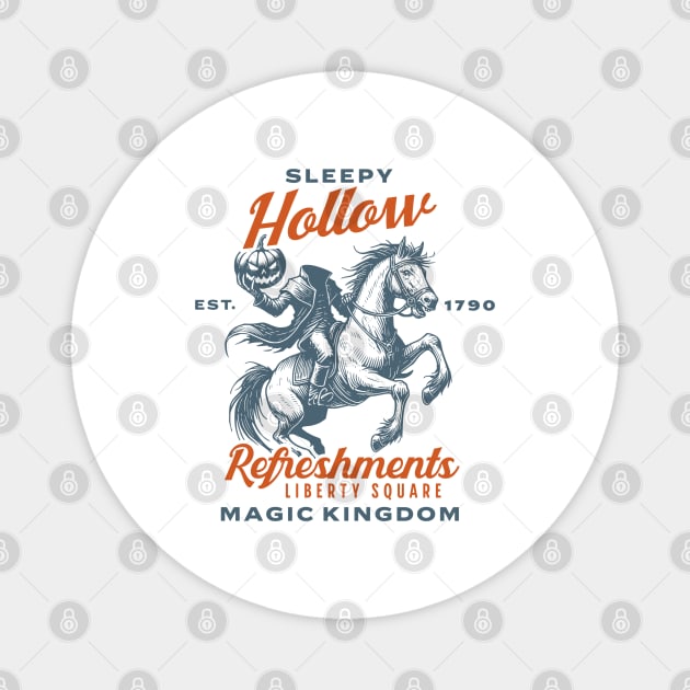 Sleepy Hollow Refreshments Liberty Square Orlando Florida Theme Park Magnet by Joaddo
